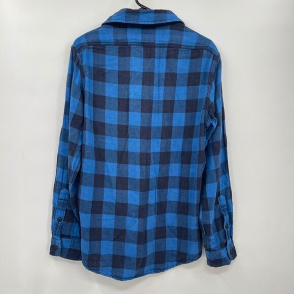 Polo Country Ralph Lauren Plaid Flannel Shirt Blue Black Men's Medium - Picture 6 of 7